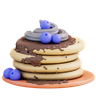 3d pancakes illustration