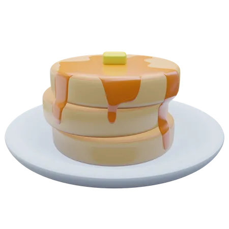 Pancake Candy And Sweet Food 3 D Icon Illustration With Transparent Background 3D Icon