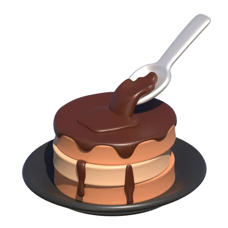 Pancake 3 D Coffee Shop Icon 3D Icon