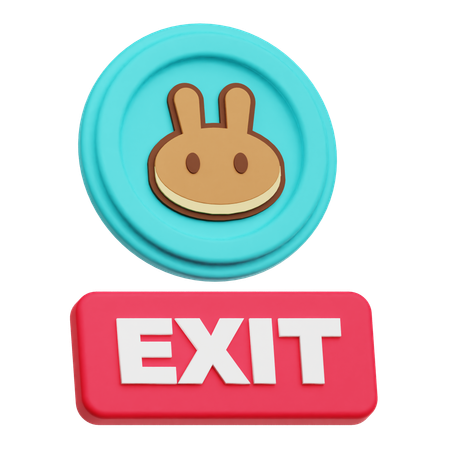 Pancakeswap Exit  3D Icon