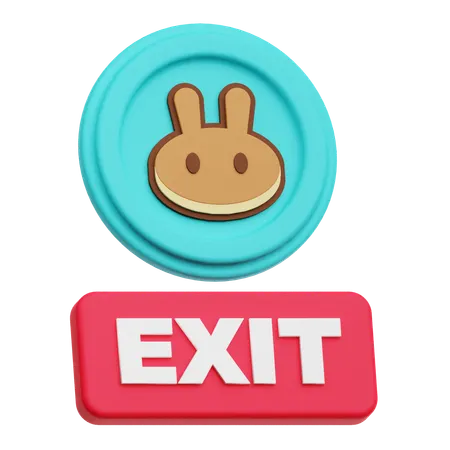 Pancakeswap Exit  3D Icon