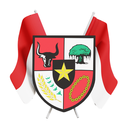 Pancasila Shield  3D Icon
