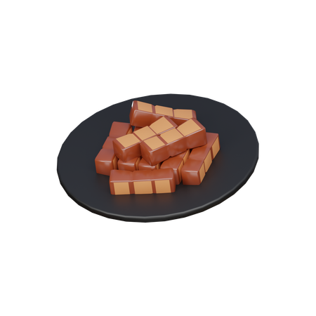 Panceta De Cerdo Frita  3D Icon