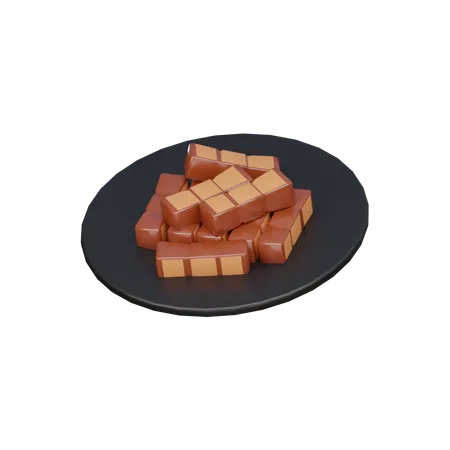 Panceta De Cerdo Frita  3D Icon