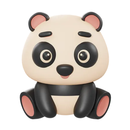 Panda  3D Illustration