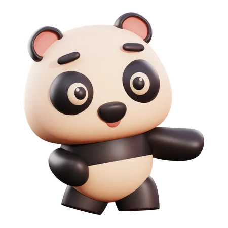 Panda  3D Illustration