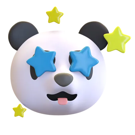 Panda avec une étoile dans les yeux  3D Emoji