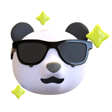 Panda con gafas negras  3D Emoji