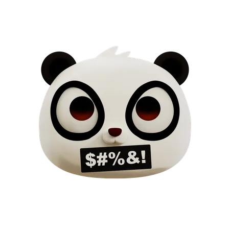 Panda Curse Emoji  3D Icon