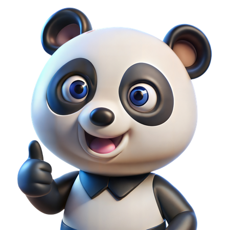 Panda espiègle Bravo  3D Icon