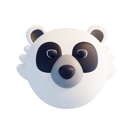 Panda Face  3D Icon