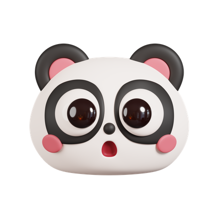 Panda Face  3D Illustration