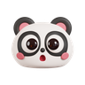 panda face 3d logos