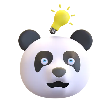 Panda get an idea  3D Emoji