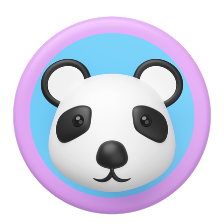 Panda Head  3D Icon