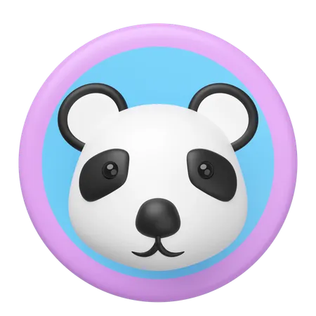 Panda Head  3D Icon