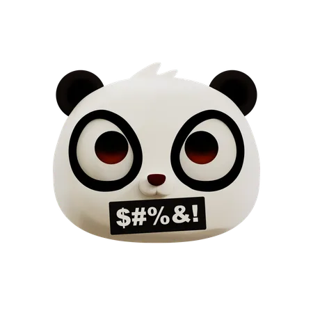 Emoji de maldição do panda  3D Icon