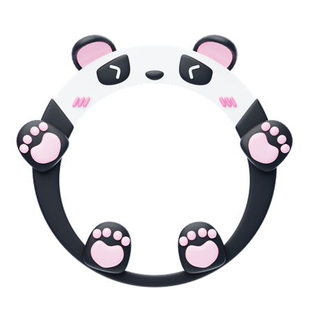 Panda Shape Animal Frame  3D Icon