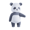 3d panda pointing something emoji