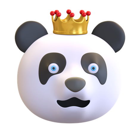 Panda wearing crown  3D Emoji