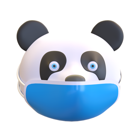 Panda wearing mask  3D Icon
