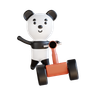 panda scooter ride graphics
