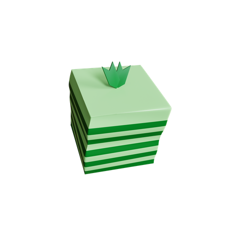 Pandan-Schichtkuchen  3D Icon