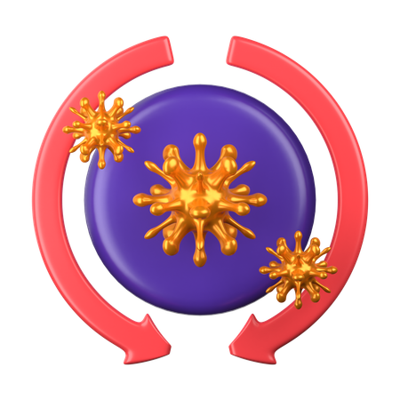 Pandemia de virus  3D Icon