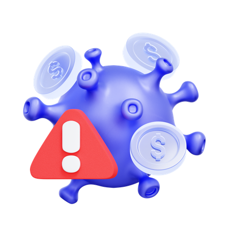 Wirtschaftliche Auswirkungen der Pandemie  3D Icon