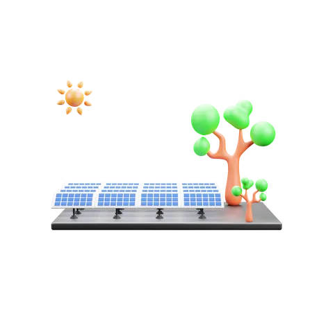 Panel solar  3D Icon