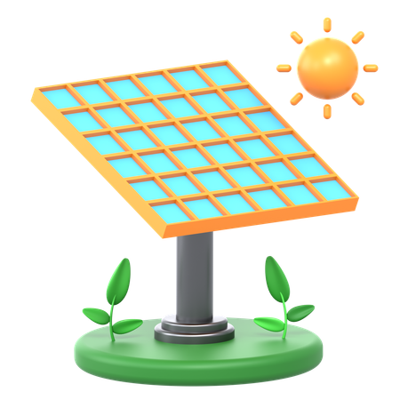 Panel solar  3D Icon