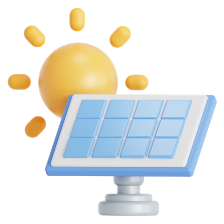 Panel solar  3D Icon