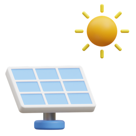 Panel solar  3D Icon