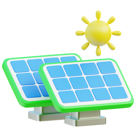 Panel solar  3D Icon