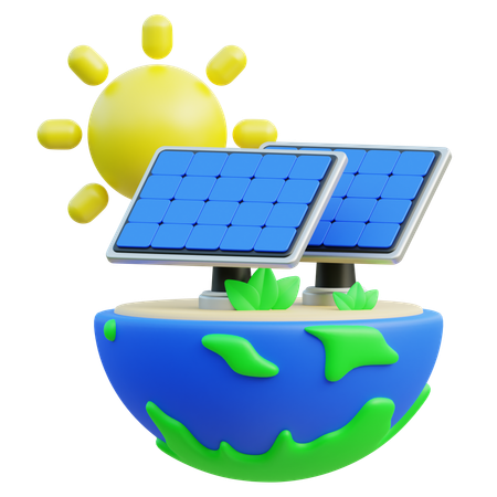 Panel solar  3D Icon