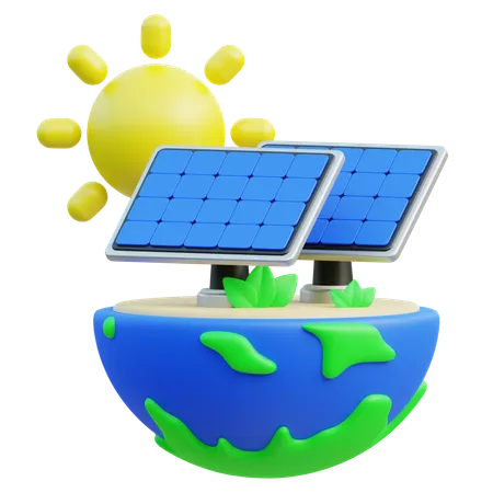 Panel solar  3D Icon