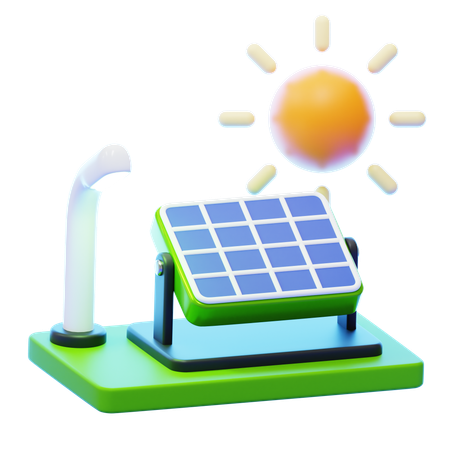 Panel solar  3D Icon