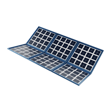 Panel solar  3D Illustration