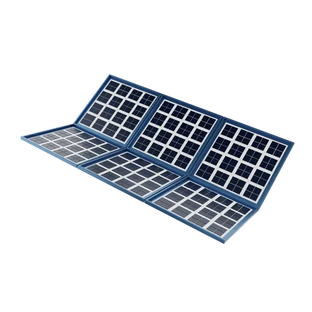 Panel solar  3D Illustration