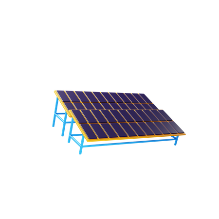 Panel solar  3D Illustration