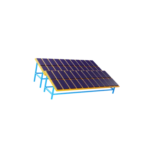 Panel solar  3D Illustration