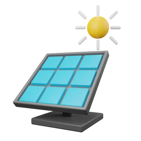 Panel solar  3D Illustration