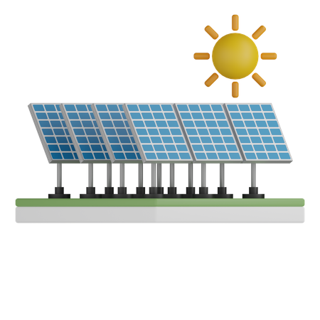 Panel solar  3D Icon