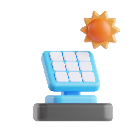 Panel solar  3D Icon