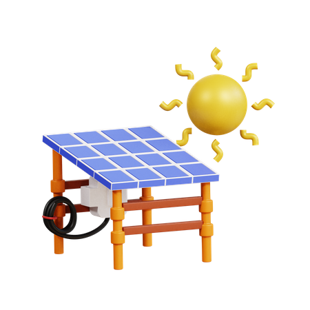 Panel solar  3D Icon