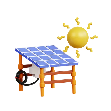 Panel solar  3D Icon