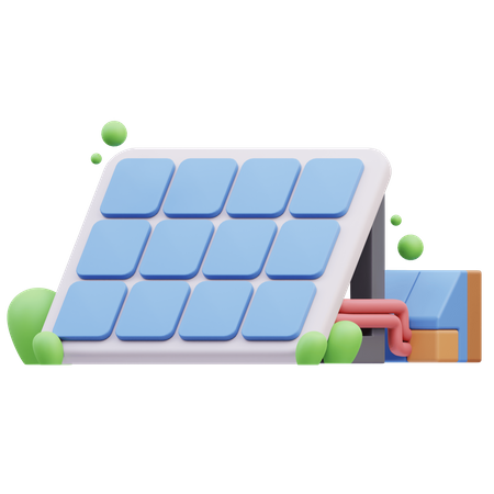 Panel solar  3D Icon