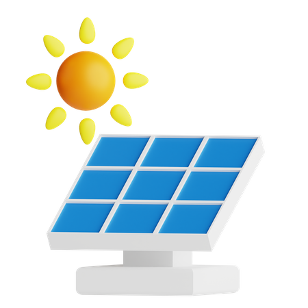 Panel solar  3D Icon