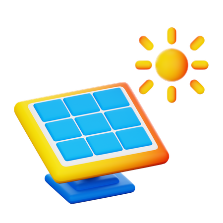 Panel solar  3D Icon