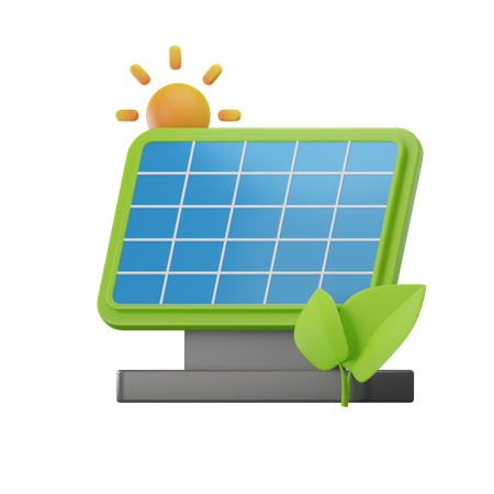 Panel solar  3D Icon